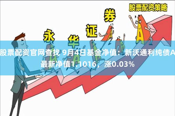 股票配资官网查找 9月4日基金净值：新沃通利纯债A最新净值1.1016，涨0.03%